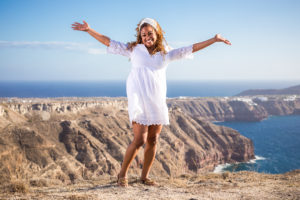 Lisa in Santorini