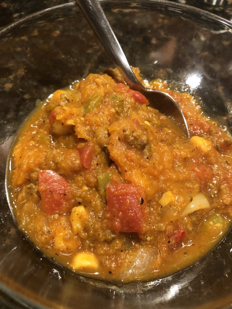 Pumpkin chickpea chili